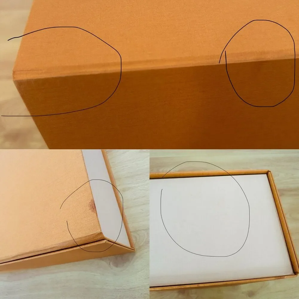 LV Louis Vuitton EMPTY large gift box for purse - orange, L 14
